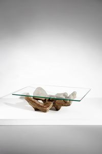MANIFATTURA ITALIANA - Tavolino da salotto con base scultorea