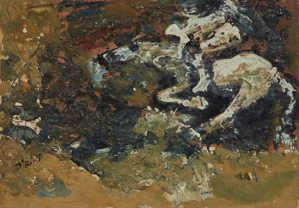 Composizione con cavallo e cavaliere  - Asta Dipinti di Arte Moderna, Contemporanea e XIX Secolo - Associazione Nazionale - Case d'Asta italiane