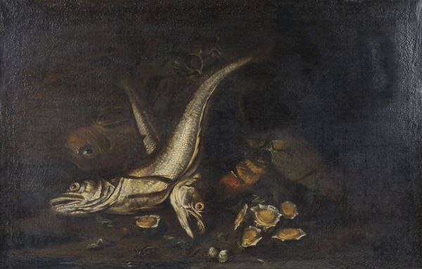 PITTORE ANONIMO DEL XVII SECOLO : Natura morta con pesci XVII secolo  - Asta Asta 194 Dipinti e sculture - Associazione Nazionale - Case d'Asta italiane