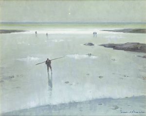 HENRY CAHOURS Francia 1889 - 1974 - Pescatori sulla spiaggia