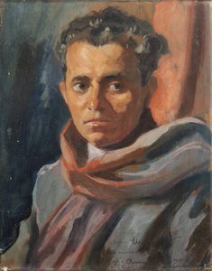 MARIO MICHELETTI Balzola Monferrato (AL) 1888 - 1975 Torino - Autoritratto 1945