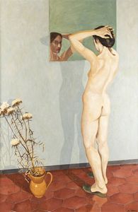 MAURO CHESSA Torino 1933 - Nuda davanti allo specchio