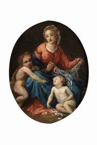 PITTORE ANONIMO DEL XVII SECOLO - Madonna con bambino