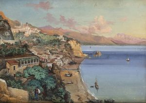 GABRIELE SMARGIASSI Vasto (CH) 1798 - 1882 Napoli - Costiera Amalfitana