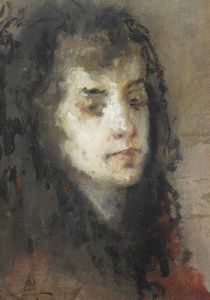 MOSE' BIANCHI Monza (MB) 1840 - 1904 - Ritratto di donna