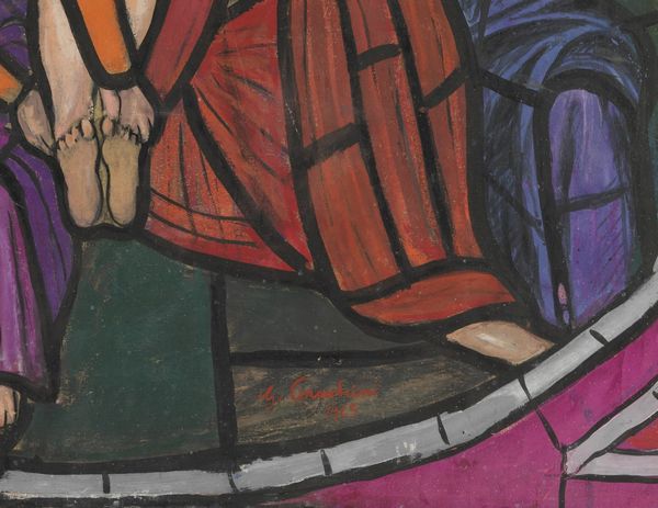 CERACCHINI GISBERTO (1899 - 1982) : Studio per vetrata. Deposizione di Cristo.  - Asta Asta 344 Arte moderna e contemporanea - Associazione Nazionale - Case d'Asta italiane