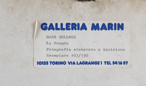 BELLMER HANS (1902 - 1975) : La poupée.  - Asta Asta 344 Arte moderna e contemporanea - Associazione Nazionale - Case d'Asta italiane
