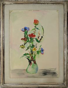 OMICCIOLI  GIOVANNI (1901 - 1975) - Vaso di fiori.