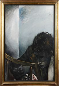 PIGNATELLI ERCOLE (n. 1935) - Ritratto del pittore Querzola.