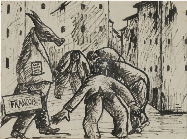 Tre disegni per «Il Bargello»  - Asta Arte Moderna - Associazione Nazionale - Case d'Asta italiane