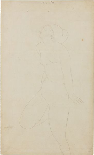 Nudo femminile con una gamba piegata  - Asta Arte Moderna - Associazione Nazionale - Case d'Asta italiane
