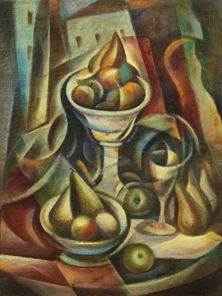 Natura morta con frutta (Omaggio a Picasso)  - Asta Arte Moderna - Associazione Nazionale - Case d'Asta italiane