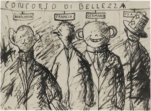 Tre disegni per «Il Bargello»  - Asta Arte Moderna - Associazione Nazionale - Case d'Asta italiane