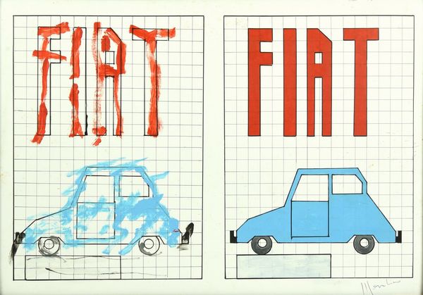MONDINO ALDO (1938 - 2005) : Fiat.  - Asta Asta 347 Arte Moderna e Contemporanea - Associazione Nazionale - Case d'Asta italiane