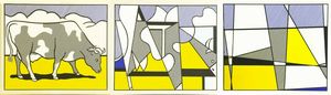 LICHTENSTEIN ROY (1923 - 1997) - Cow going abstract.