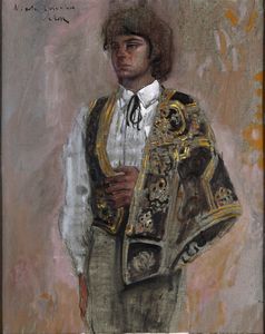FINI LEONOR (1908 - 1996) - Ritratto di giovane uomo in abiti da torero. Nicola il vincitore.