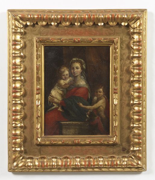 ARTISTA DEL XVII SECOLO : Madonna con bambino e San Giovannino.  - Asta ASTA 345 ARTE ANTICA  - Associazione Nazionale - Case d'Asta italiane