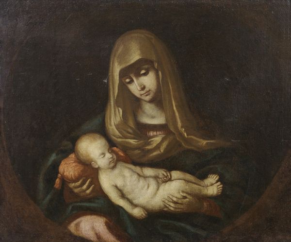 ARTISTA DEL XVII SECOLO : Madonna con bambino.  - Asta ASTA 345 ARTE ANTICA  - Associazione Nazionale - Case d'Asta italiane