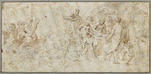 RUBENS  PIETRO PAOLO  (1577 - 1640) - Baccanale (o festino degli Dei sulle sponde del mare).