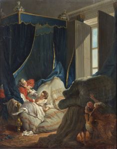 BAUDOIN PIERRE ANTOINE (1723 - 1769) - La sposa indiscreta.