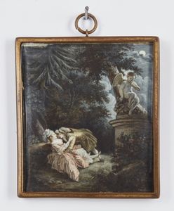 BAUDOIN PIERRE ANTOINE (1723 - 1769) : Scena galante.  - Asta ASTA 345 ARTE ANTICA  - Associazione Nazionale - Case d'Asta italiane