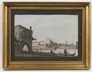 BISON GIUSEPPE BERNARDINO (1762 - 1844) : Veduta di Venezia.  - Asta ASTA 345 ARTE ANTICA  - Associazione Nazionale - Case d'Asta italiane