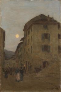 BEZZI BARTOLOMEO (1851 - 1923) - Paesaggio al crepuscolo.