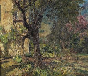 LUPO ALESSANDRO (1876 - 1953) - Paesaggio boschivo.