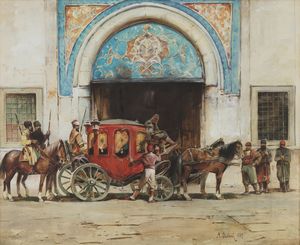 PASINI ALBERTO (1826 - 1899) - Scena orientalista.