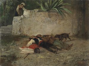 GORRA GIULIO (1832 - 1884) - Briganti nella campagna romana.