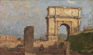 CONCONI LUIGI (1852 - 1917) - Paesaggio romano.
