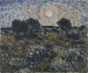 CIARDO VINCENZO (1894 - 1970) - Paesaggio al chiaro di luna.