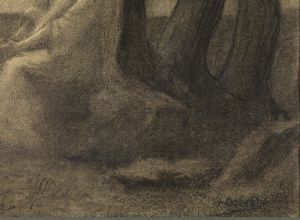 OSBERT ALPHONSE (1857 - 1939) : Cristo sul Monte degli Ulivi (Meditazione al tramonto).  - Asta ASTA 346 ARTE DEL XIX SECOLO DA UNA COLLEZIONE LOMBARDA E ALTRE COMMITTENZE - Associazione Nazionale - Case d'Asta italiane