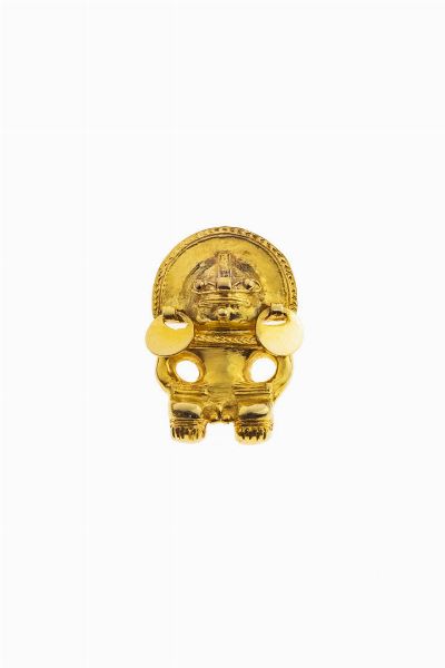 CIONDOLO : Peso gr 28 5 in oro giallo  a forma di scultura Inca  - Asta Asta 196 Gioielli - Associazione Nazionale - Case d'Asta italiane