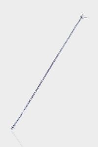 BRACCIALE - Peso gr 7 Lunghezza cm 18 in oro bianco  modello tennis  con diamanti taglio 8/8 per totali ct 2 0 ca
