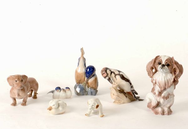 Lotto composto da sette sculture in ceramica raffiguranti animali  - Asta Una Propriet Lombarda | Cambi Time - Associazione Nazionale - Case d'Asta italiane