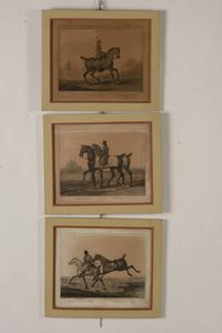 Lotti di cinque stampe raffiguranti cavalli. Francia XIX secolo  - Asta Una Propriet Lombarda | Cambi Time - Associazione Nazionale - Case d'Asta italiane