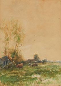,Willem Maris - Mucche al pascolo