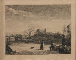 ,Van Rijn Rembrandt - Paesaggio con figure
