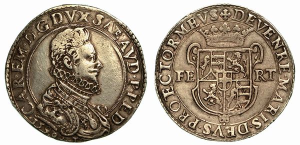 CARLO EMANUELE I. Il Grande (1580-1630). Ducatone 1590 (IV tipo). Torino.  - Asta Numismatica - Associazione Nazionale - Case d'Asta italiane