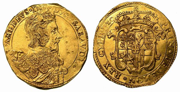 VITTORIO AMEDEO I. Il leone di Susa (1630-1637). Doppia s.d. Torino.  - Asta Numismatica - Associazione Nazionale - Case d'Asta italiane