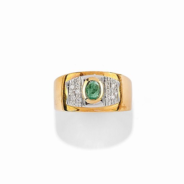 Tre anelli con smeraldi e diamanti  - Asta Love is in the air / Gioielli - Associazione Nazionale - Case d'Asta italiane