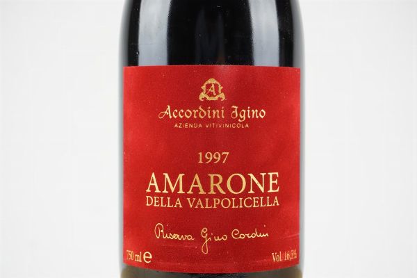 Amarone della Valpolicella Riserva Gino Cordini Accordini Igino 1997  - Asta Asta a tempo | Smart Wine - Associazione Nazionale - Case d'Asta italiane