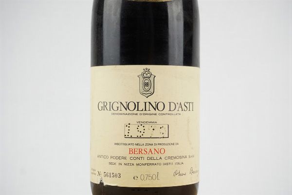 Grignolino d'Asti Bersano 1979  - Asta Asta a tempo | Smart Wine - Associazione Nazionale - Case d'Asta italiane