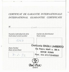 PAUL PICOT REF. 5029  - Asta Asta a Tempo | Orologi e penne - Associazione Nazionale - Case d'Asta italiane