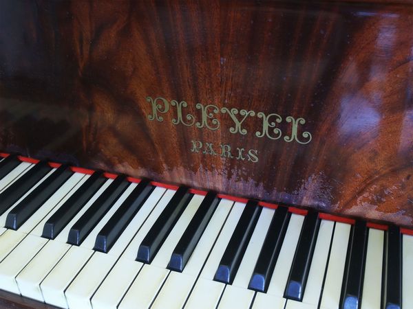 Pianoforte Pleyel a mezza coda in piuma di mogano  - Asta Curiosit siciliane e strumenti musicali da Casa D'Agata - Associazione Nazionale - Case d'Asta italiane