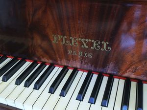Pianoforte Pleyel a mezza coda in piuma di mogano  - Asta Curiosit siciliane e strumenti musicali da Casa D'Agata - Associazione Nazionale - Case d'Asta italiane
