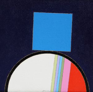 ,EUGENIO CARMI : Quadrato blu  - Asta Asta a Tempo | Arte moderna e contemporanea - Associazione Nazionale - Case d'Asta italiane