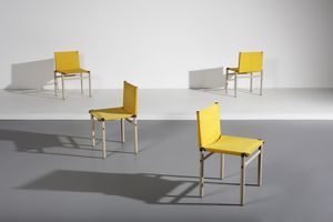 SCARPA AFRA (1937 -2011) & TOBIA (n. 1935) : Quattro sedie Mastro per Molteni  - Asta Asta 351 | Design - Associazione Nazionale - Case d'Asta italiane