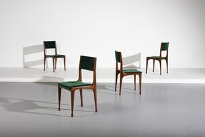 DE CARLI CARLO (1910 - 1999) : Quattro sedie 693 per Cassina, velluto Gucci  - Asta Asta 351 | Design - Associazione Nazionale - Case d'Asta italiane